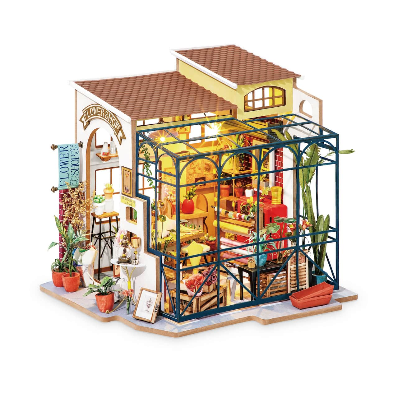 Rolife Happy Corner Emily's Flower Shop DIY Miniature Kit